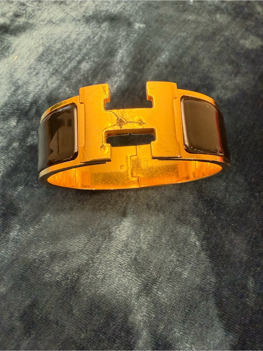 Hermès Clic Clac H PM Bracelet Black Enamel Gold - Picture 4 of 12